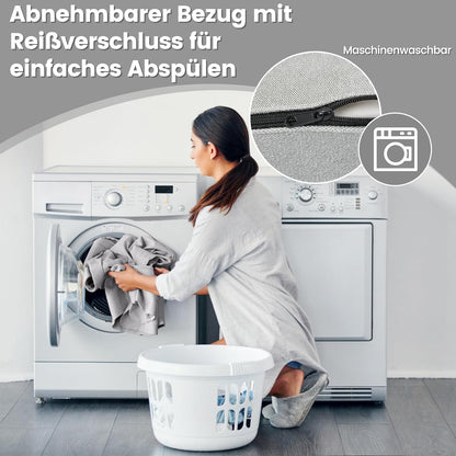 FANTASK 3-in-1 inklapbare slaapbank, klapmatras, schuimrubber, extra dik (15 cm), bankbed, vloermat, vouwmatras, gastenmatras met afneembare en wasbare overtrek, 190 x 71 x 15 cm, grijs