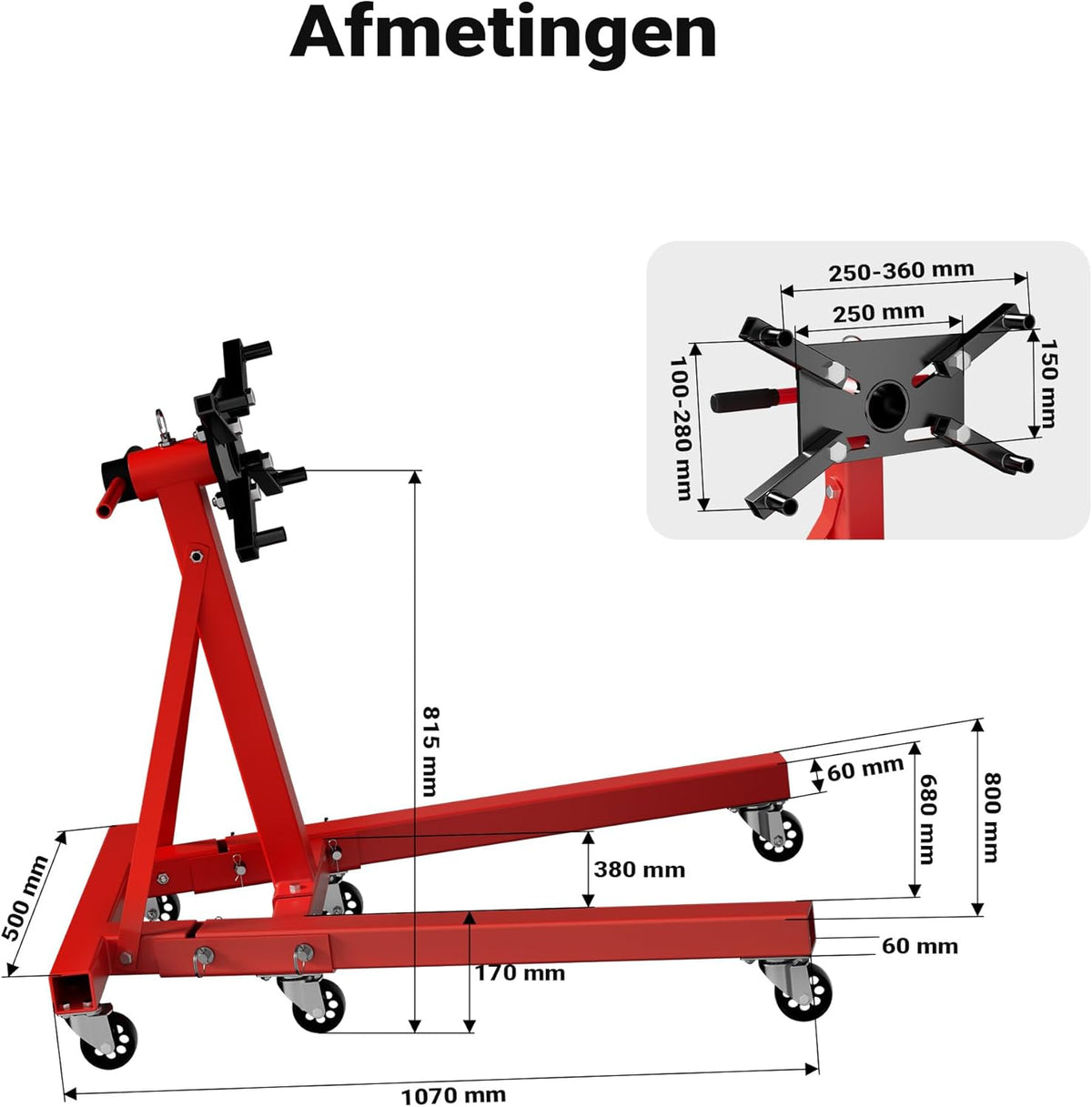 Motorstandaard motorkrik 900 kg motorlift motorblok standaard lift