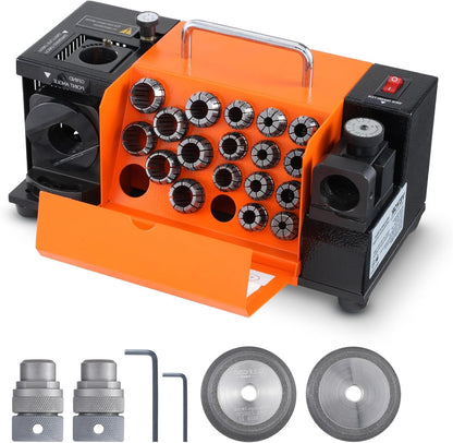 Boorenslijper – Boor Slijper – Boormachine Slijper – Drill Grinder – Boor Scherp Houder – Instelbare Punthoek 95°-135° – Voor 3-20 mm Boren Met 18 Collets