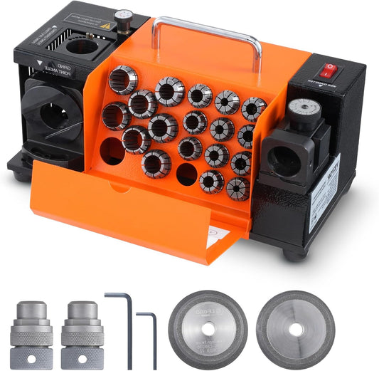 Boorenslijper – Boor Slijper – Boormachine Slijper – Drill Grinder – Boor Scherp Houder – Instelbare Punthoek 95°-135° – Voor 3-20 mm Boren Met 18 Collets