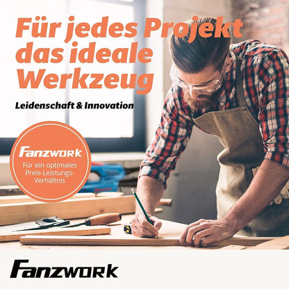 FANZTOOL Betonslijper, betonfrees, set met diamantslijpkop en afzuigkap (2000 W/180 mm)