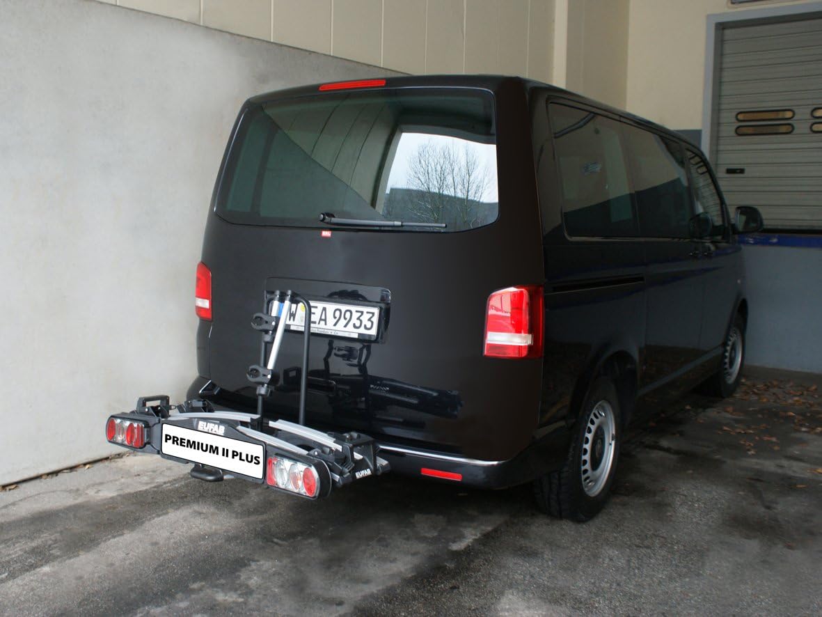 EUFAB 11523 Premium ll Plus Bicycle Carrier for Towbar, E-Bikes.,Black - QUORE