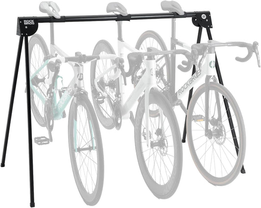 ROCKBROS Foldable Outdoor Bicycle Carrier 3/5 Bikes, Bike Floor Mount Capacity 80/120 kg, Stable and Rustproof, Parking Rack, Garage, Home, Road Bike, Mountain Bike, Black - QUORE