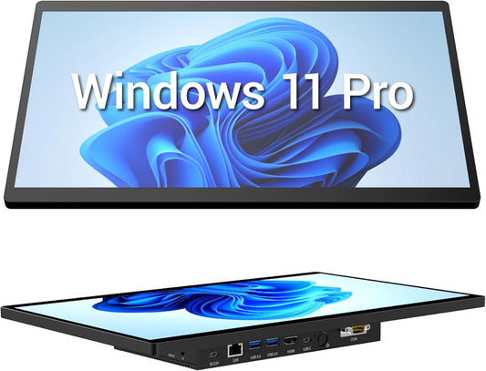 Panel PC Tablet All in One-HEIGAOLAPC Panel Tablet PC Win11 Pro, 15.6 Inch Industriële Touchscreen Monitor Computer, Celeron N5095, 8GB Ram 128GB Rom, 1920*1080 IPS, USB3.0* 4, RS232, LAN, HDMI