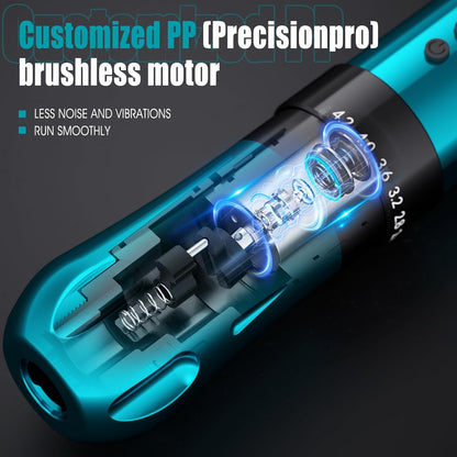 Biomaser U7 Draadloze machine, 2 stuks, 2000 mAh accu, HD-kleurenscherm, bulshless motor, 6 slagen, instelbare motor, draadloos of bekabeld, voor professionele onderzoekers
