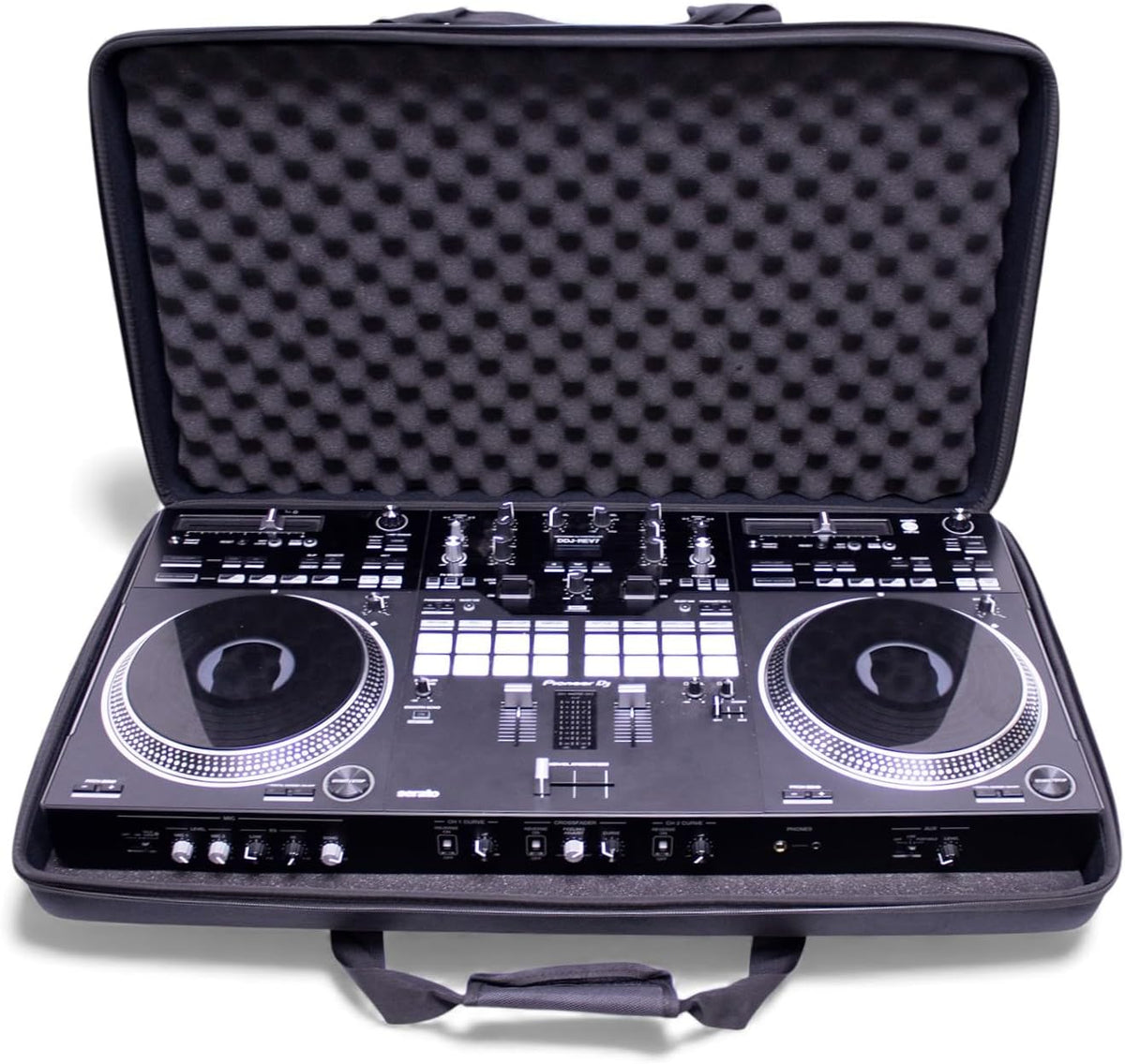 Protekt Plus Series DJ Hard draagtas Case voor Pioneer Dj DDJ-REV7 Controller, Zwart, 780 x 475 x 130mm, DJ Controller Tas