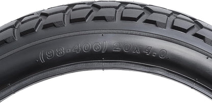 YUNSCM 2-PCS 20-inch Heavy Duty 20x4.0/98-406 Fat E-Fietsbanden 20inch FatFietsbanden Compatible with Electric 20x4.0 20X4 All-Terrain Directional TreadFietsbanden (Y-1327)