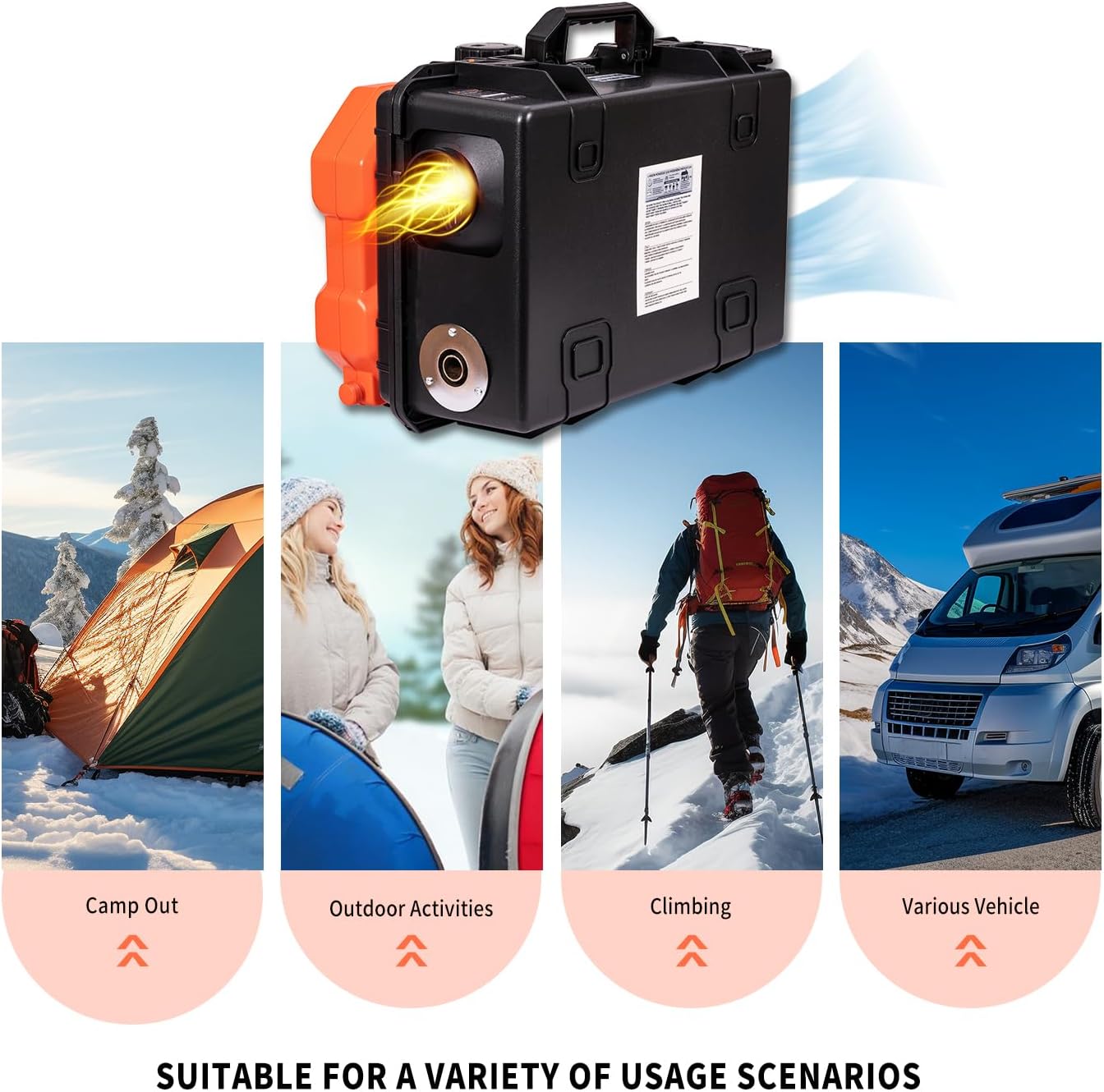 Dieselluchtverwarming – Dieselverwarmer – Luchtkachel – Camperkachel – Vrachtwagenverwarmer – 8 kW Vermogen – LCD-Display & Afstandsbediening