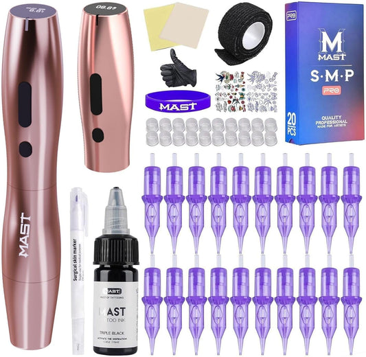 Mast P20 Wireless Tattoo Pen Maschine Rotary Tattoo Maschine Pen 2.5mm Stroke for Eyebrow Eyeliner Lip (new kit)