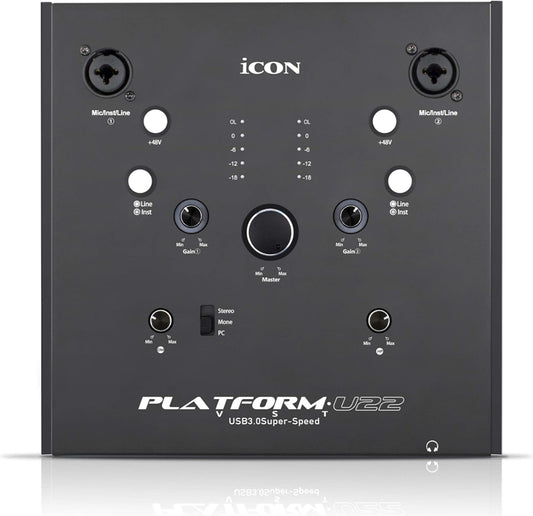 Icon Pro Audio USB-audio-interface, U22-platform (ICOC-PLATFORMU22VST)