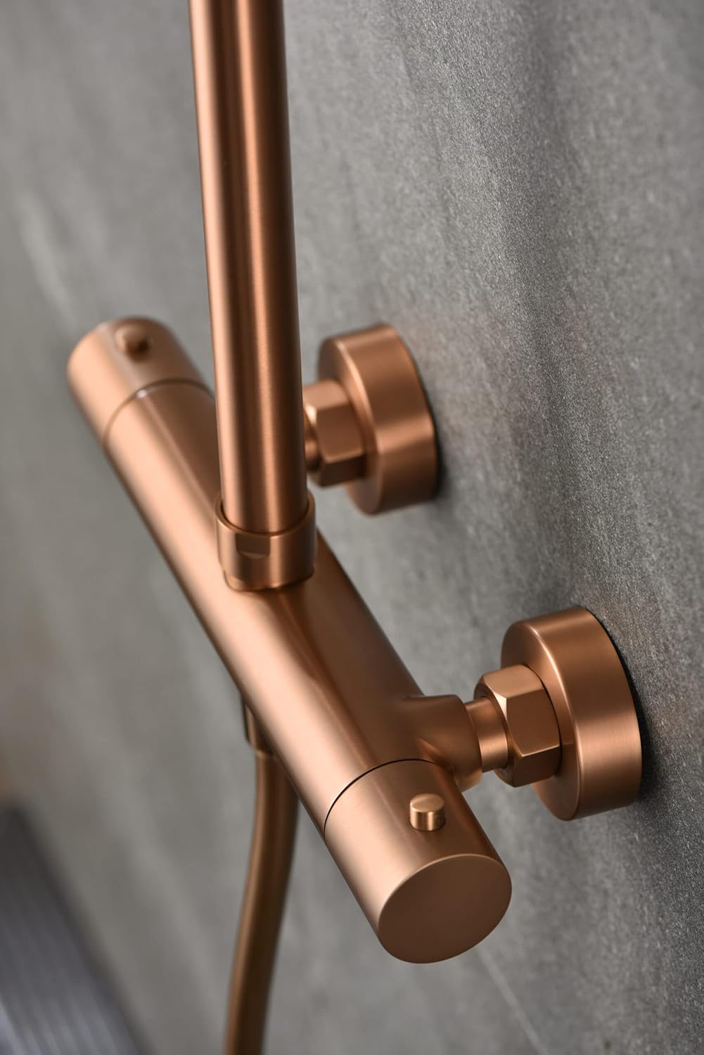 Thermostatische Douchekolom – Douchepaneel – Regendouche – Douchekraan – Handdouche – Roségoud – RVS & Messing – Zelfreinigend Thermostaatsysteem