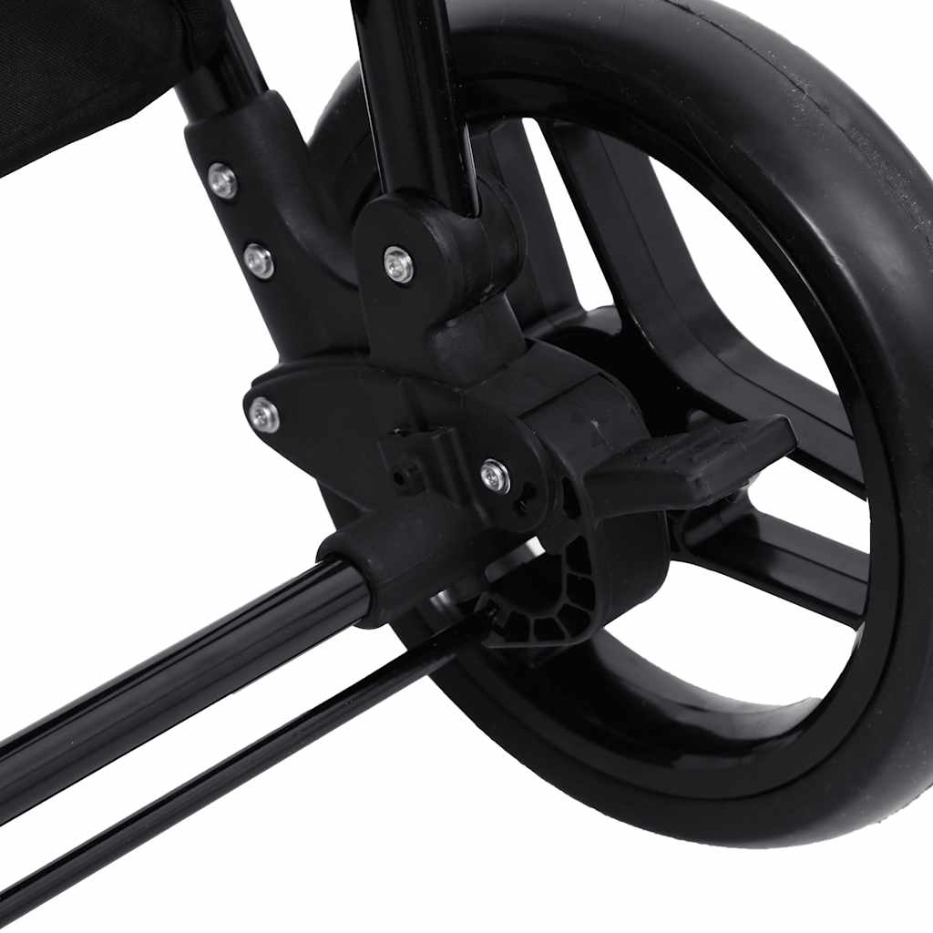 Kinderwagen – Buggy – Reiswieg – Babywagen – 3-in-1 Kinderwagen Anthraciet – Stalen Frame – 5-Punts Veiligheidsharnas