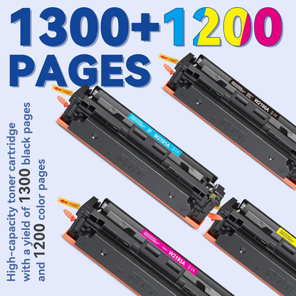 Lemero 219A Toner Set – Tonercartridge – Printerinkt – Printcartridge – Laser Toner – Compatibel Met HP Color LaserJet Pro MFP – Compleet 4 Kleuren – Smartchip Voor Direct Gebruik
