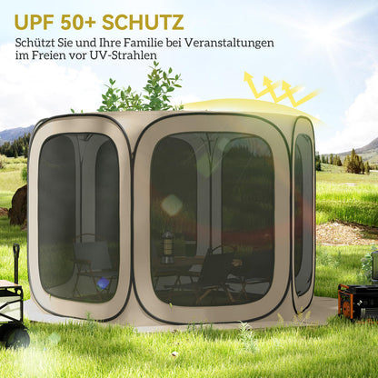 Pop-up Tent – Kampeertent – Strandtent – Familietent – Koepeltent – Waterdicht PVC – UPF 50+ Zonbescherming – Ruim Ovaal – Stevig Stalen Frame