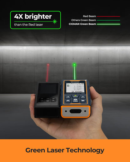 120M laserafstandsmeter, CIGMAN afstandsmeter met camera, 4x zoom camera positie laserafstandsmeter, LCD display laser meetapparaat, IP65, 16 meetmodi voor gebruik buitenshuis, (CD-120G)Geachte klant