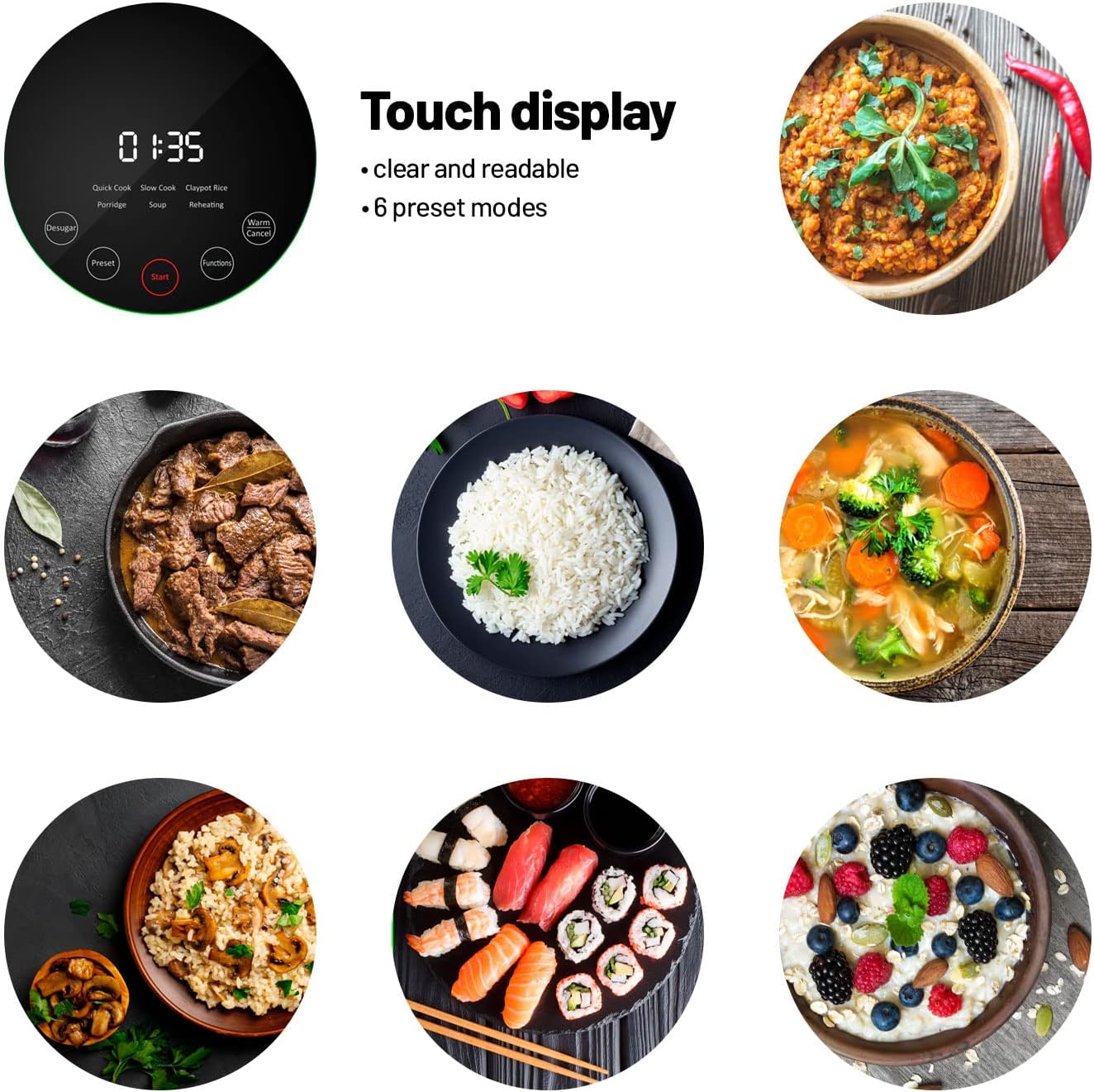 Lauben Low Sugar Rice Cooker 1500AT Rijstkoker met lage suikerfunctie, inhoud 1,5 l, timer, warmhoudfunctie, binnenbak vaatwasmachinebestendig, antiaanbaklaag