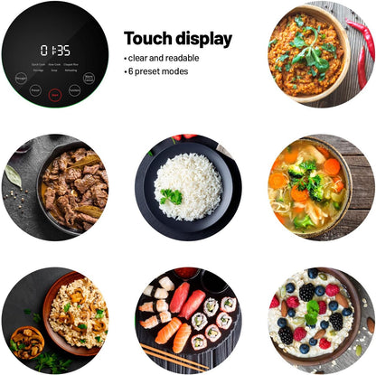 Lauben Low Sugar Rice Cooker 1500AT Rijstkoker met lage suikerfunctie, inhoud 1,5 l, timer, warmhoudfunctie, binnenbak vaatwasmachinebestendig, antiaanbaklaag