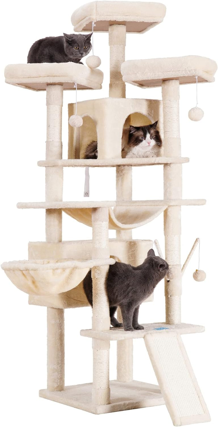 Krabpaal XXL – Kattenboom – Krabmeubel – Klimpaal – Speelpaal – Voor Grote Katten – 180 cm Hoog – Stabiel Met Sisal Touw
