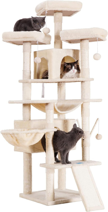 Krabpaal XXL – Kattenboom – Krabmeubel – Klimpaal – Speelpaal – Voor Grote Katten – 180 cm Hoog – Stabiel Met Sisal Touw