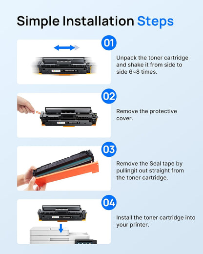 Toner Cartridge – Toner Set – Laser Toner – Printer Toner – Kleur Toners – Compatibel Met Con Chip – 4-Kleuren Multipack