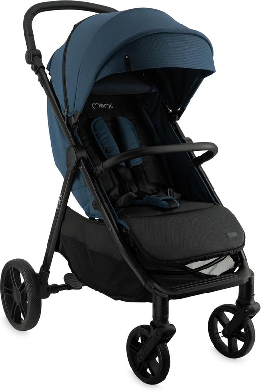 MoMi Clara Kinderbuggy, kinderwagen vanaf 6 maanden, tot 22 kg lichaamsgewicht, 5-punts veiligheidsgordel, voetenzak, bekerhouder, boodschappenmand, luiertas, insecten- en regenbescherming