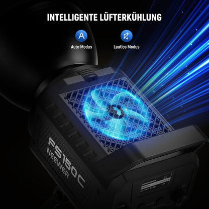 RGB COB videolamp – Videolamp – Studiolamp – LED videolicht – Continu licht – 130 W – App en 2,4G bediening
