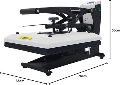 plottiX PL0301006 iXpress Pro Transferpers, metaal, wit, persoppervlak 38 x 38 cm