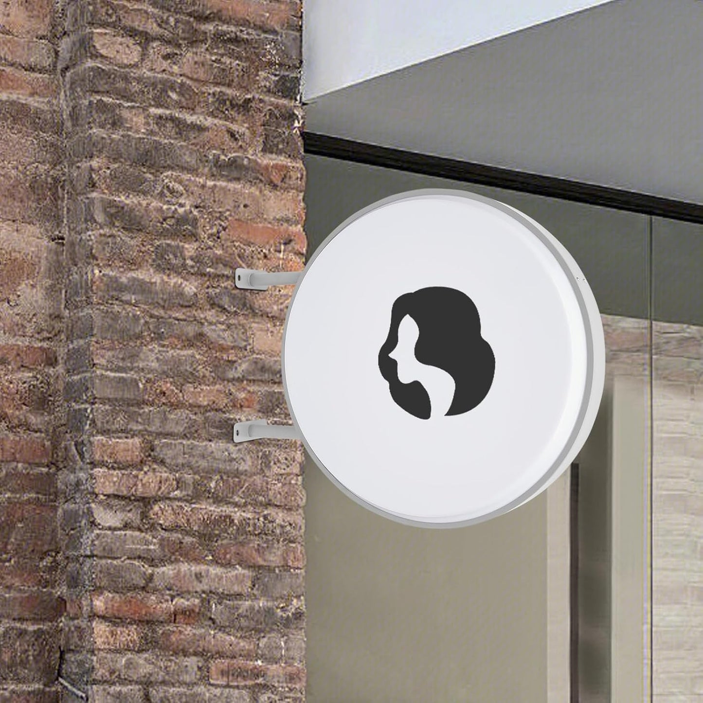 Double Sided Round LED Light Box, 60 cm, IP65 Waterproof Aluminium Frame, Light Sign with Acrylic Sheet, Double-Sided Advertising Sign, Round Light Box for Shops, Restaurants, Snack Bars, 220V - QUORE
