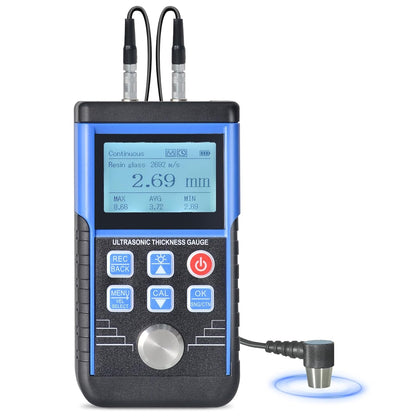 Digitale ultrasone diktemeter, diktemeter met 1,2-200 mm bereik/0,1 mm resolutie, nauwkeurige dieptemeter met 10 geluidssnelheidsmetingen
