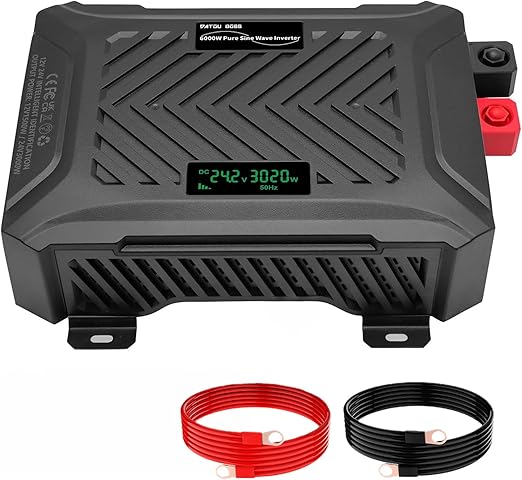 Universal Spanningsomvormer – Spanningsconverter – DC Naar AC Inverter – Energieomzetter – 12V 1500W/24V 3000W – Puur Sinusgolf – Automatische Spanning Detectie Met LCD Display