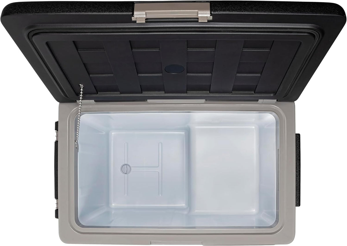 Steamy-E Single Zone 45 Roller, Elektrische Compressor Koelbox met wielen, 45 Liter, Zwart, 12V/230V, voor vriezen en koelen van -20 tot +20, ideaal voor op de camping