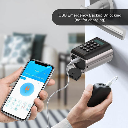 Smart Elektronisch Deurslot – Slim Slot – Keyless Deurslot – Cilinderslot – Elektronisch Slot – Waterdicht IP65 – 3 Ontgrendelingsopties – Eenvoudige Installatie