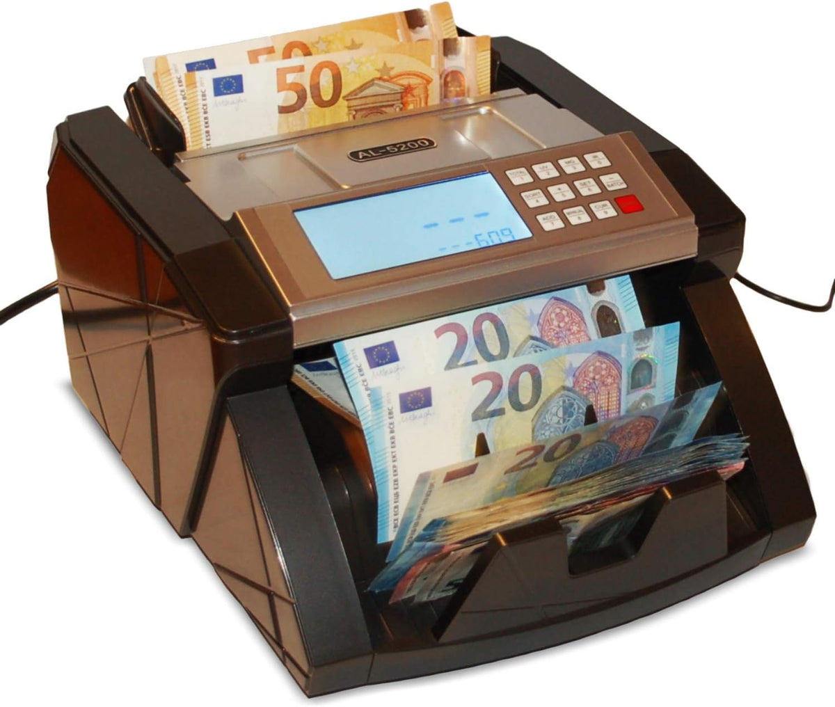 Bankbiljetteller geldtelmachine bankbiljettenteller teller geldteller geldteller bankbiljettencontrole herkent alle nieuwe 100 en 200 EUR