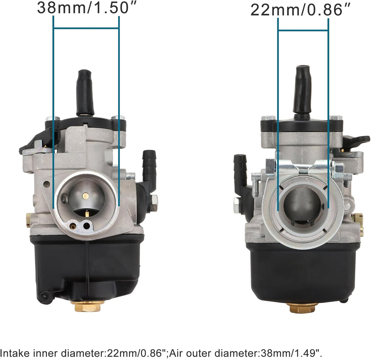 GOOFIT 22mm Carburator Phbl 22as Vervanging voor Dellorto 2-Stroke 50-300cc Engine Scooter ATV UTV Dirt Pit Bike