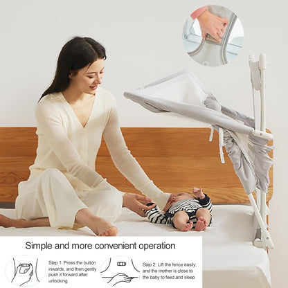 3 in 1 schaalbare babywieg, babybijzetbed, 120x50cm, verstelbare hoogte, opvouwbaar babybedje, baby co-sleeping bed met klamboe, ademend en zichtbaar gaasvenster, voor baby's van 1 tot 36 maanden (Co
