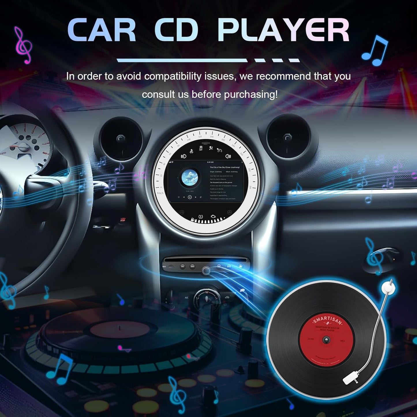 DVD Autoradio – Multimedia Speler – GPS Radio – DAB+ Ontvanger – 2 DIN Headunit – 7 Inch Touchscreen – Draadloze CarPlay & Android Auto – Wifi Radio Met RDS