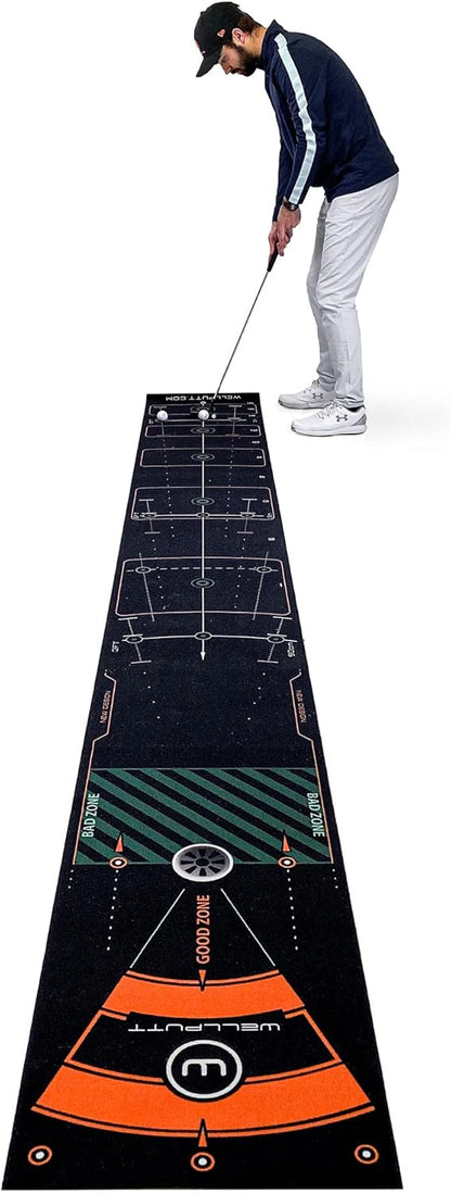 WELLPUTT - Golf Puttingmat - 4m Zwarte