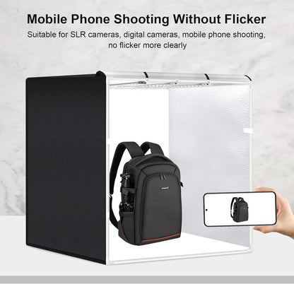 Fotostudio Lichtbak 80 X 80 Cm – Fotobox – Fototent – Lightbox – Productfotografie Tent – 156 LED-Verlichting – 3 Uitneembare Achtergronden