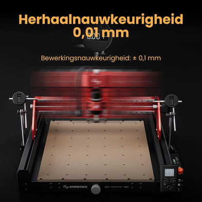 ATOMSTACK C4 Pro CNC-freesmachine, 4-assige ondersteuning, 200 W spindel, CNC-frees- en graveermachine, 420 x 420 mm werkbereik, offline bediening, voor hout, kunststof, aluminium, messing