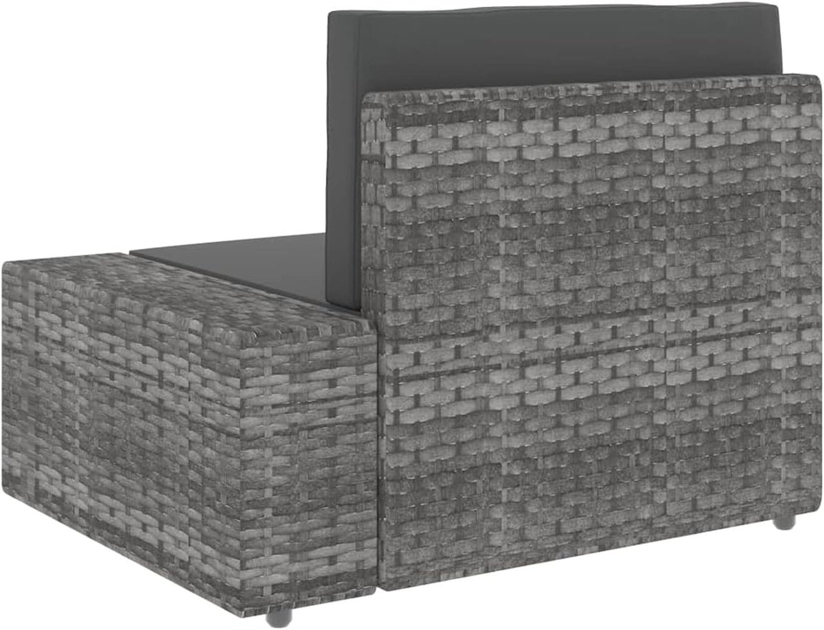 3-Piece Garden Lounge Set Garden Furniture Sets Lounge-Garden Furniture Balcony Furniture Lounge Garden Furniture Set Poly Rattan Grey - QUORE
