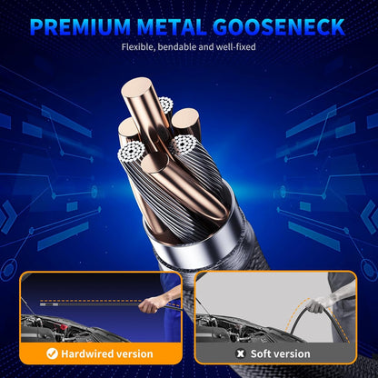 Y400 endoscoop met licht, Borescope inspectiecamera 4,3 inch LCD-scherm met 6 LED-verlichting, IP67 waterdichte endoscoop met 1,0 m semi-stijve slangcamera