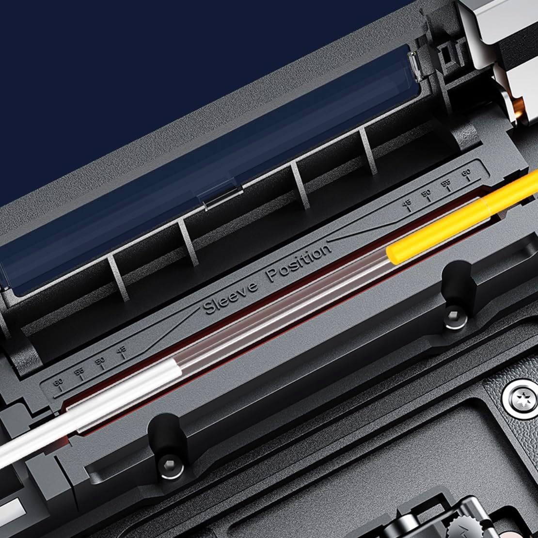 Elfcam - Glasvezel Lasapparaat T6C, Fiber Fusion Splicer, type Uitlijning - Hart-tot-Hart, met 4 Motoren en Gereedschapsset, voor FTTH & FTTx