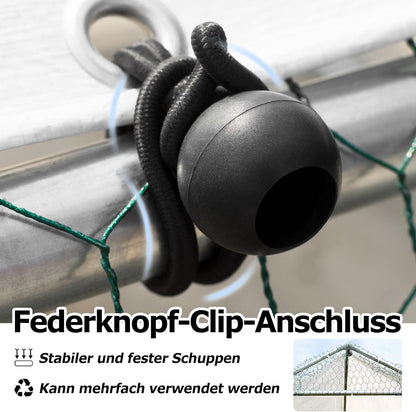 Kippenhok – Kippenren – Vogelslaapplaats – Volière – Kippenkooi – 4 x 3 x 2 m – Verzinkt Staal – Waterdicht Schaduwrijk PE-dak