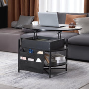Koffietafel - Table - Coffe table - Living Room Table - Lift Top salontafel - tafel met extra opbergruimte - omklapbare salontafel voor de woonkamer - 35in - Zwart - 57.76lbs