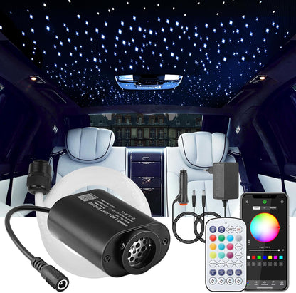 CHINLY Sterrenhemel auto glasvezel licht voor auto/plafond, 6 W Twinkle 650 stuks x 0,75 mm x 3 m