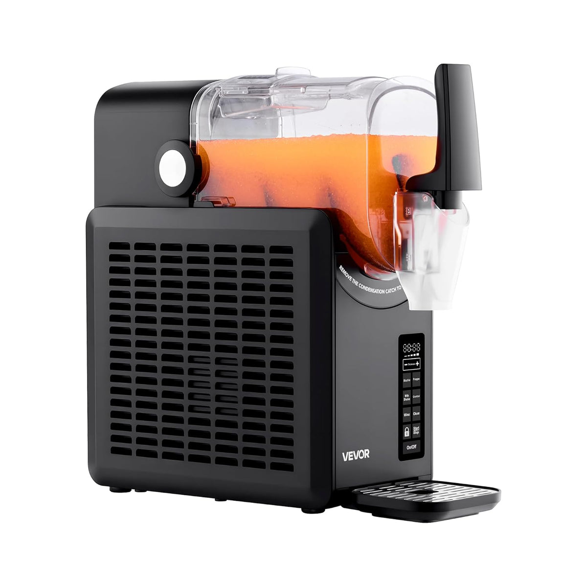 VEVOR Slushy-machine met tank, 2,6 l, geen ijs, zelfreinigend, slush-machine met 5 vooraf ingestelde programma's voor bevroren margerita's, frappés, smoothies