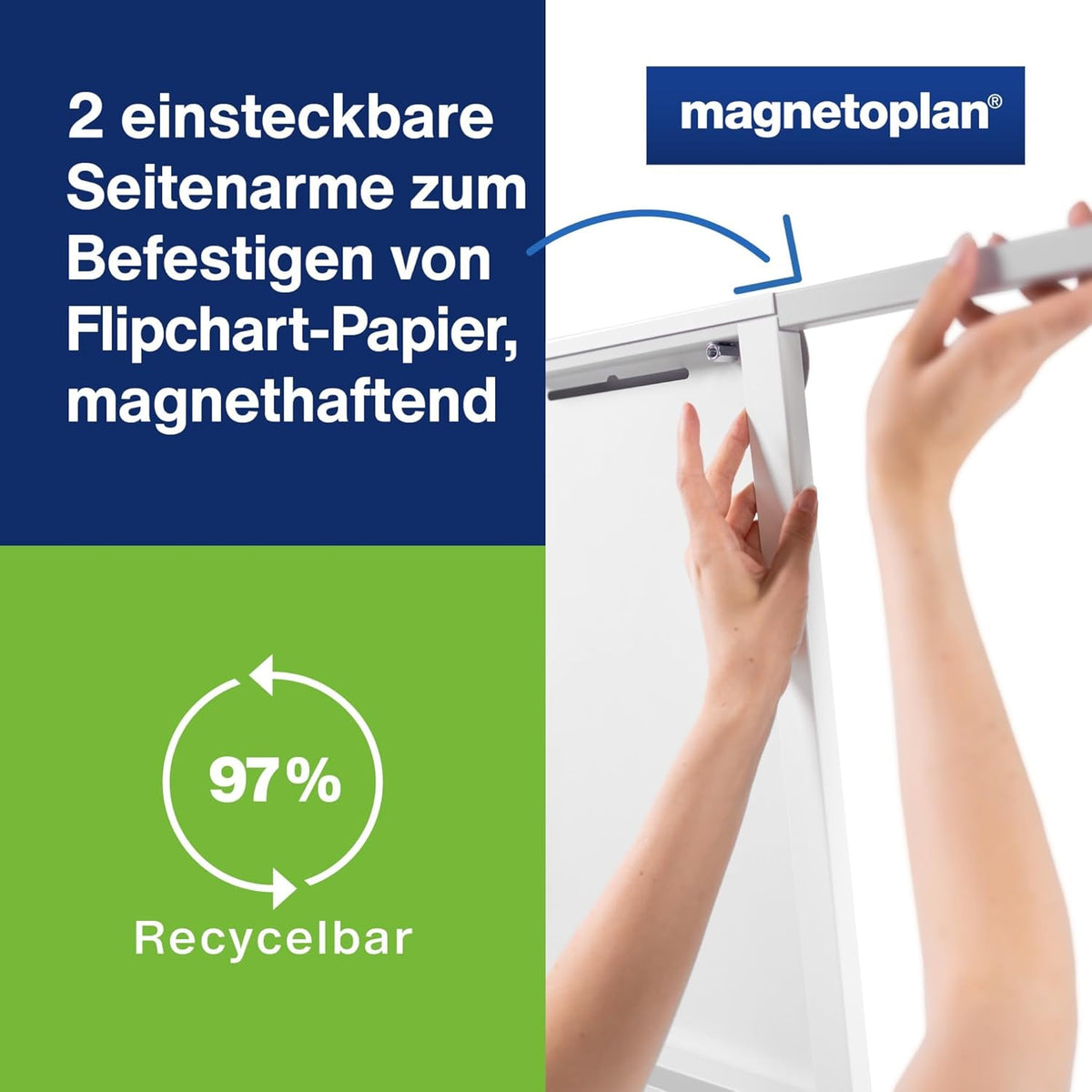 magnetoplan 12270F13 Mobiele flipchart - de Luxe