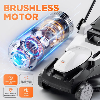 Litheli Accu Gazonmaaie 43cm, Brushless Motor, 40L Grasopvangbak met Mulchfunctie, 40V System tot 500 m², Elektrische Grasmaaier incl. 2x 4,0 Ah Accu’s