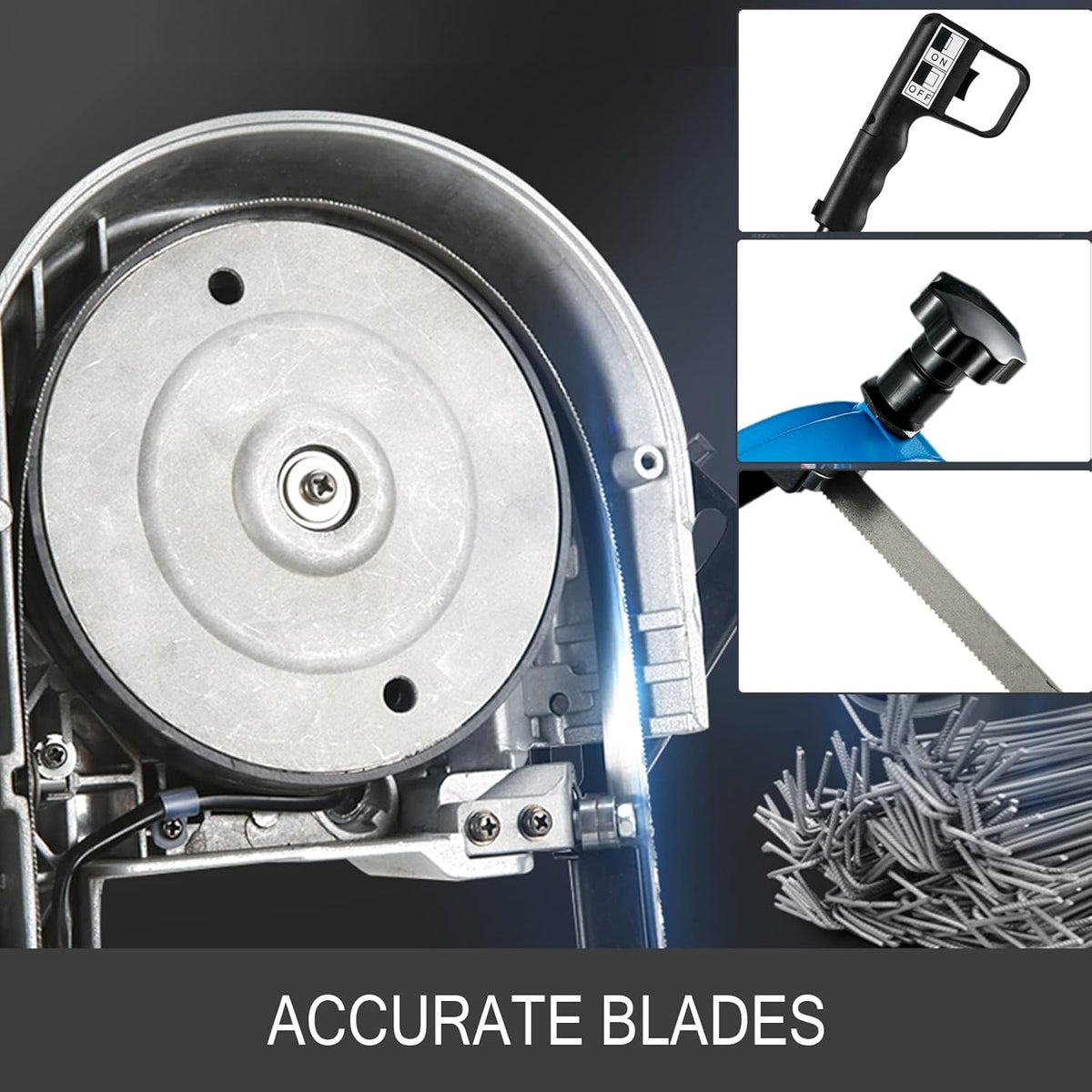 FlowerW Metalen Bandzaag 1000W Verticale 0°-45° Tafelblad
