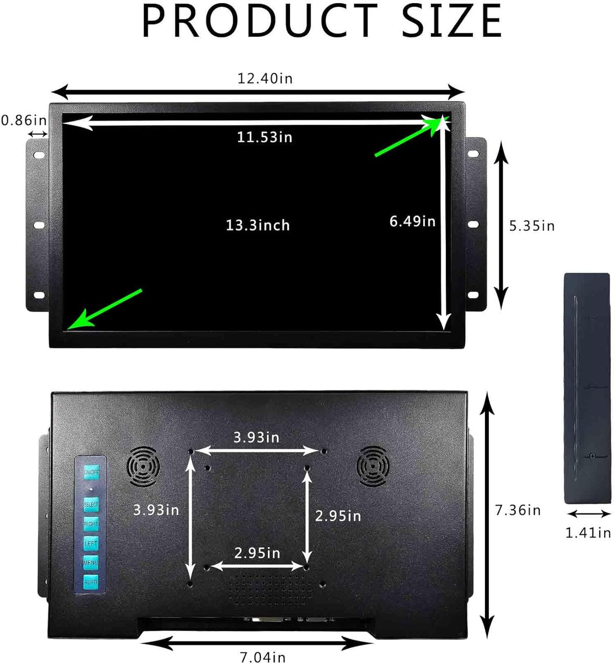 Touchscreen Monitor – Touchscreen Scherm – Interactief Display – Capacitive Touchscreen – Portable Monitor – 13,3 Inch FHD – Metaal Behuizing Met Speakers